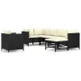7-piece garden furniture set with black synthetic rattan cushions by vidaXL, Garden sets - Ref: Foro24-3059788, Price: 425,69...
