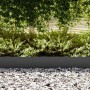 Borduras para césped 50 pcs Negro 100 x 0.5 x 20 cm Acero