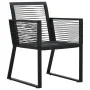 5-teiliges Garten-Essset aus schwarzem PVC-Rattan von vidaXL, Gartensets - Ref: Foro24-3060214, Preis: 390,71 €, Rabatt: %