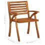 Garden dining chairs with cushions 2 pcs solid acacia wood by vidaXL, Garden chairs - Ref: Foro24-3060783, Price: 195,54 €, D...