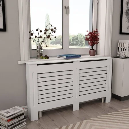 Cubiertas para radiador 2 unidades MDF blanco 152x19x81,5 cm de vidaXL, Accesorios para radiadores de calefacción - Ref: Foro...