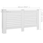 Cubiertas para radiador 2 unidades MDF blanco 152x19x81,5 cm