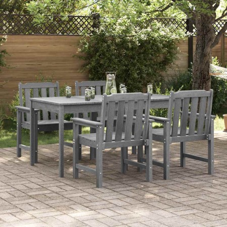 Silla de comedor de jardín. 4 pcs Gris Claro 65.5 x 55.5 x 88cm