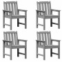 Silla de comedor de jardín. 4 pcs Gris Claro 65.5 x 55.5 x 88cm