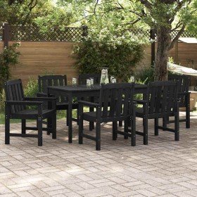 Silla de comedor de jardín. 6 pcs Negro 65.5 x 55.5 x 88cm