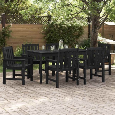 Silla de comedor de jardín. 6 pcs Negro 65.5 x 55.5 x 88cm