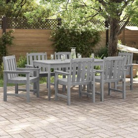 Silla de comedor de jardín. 6 pcs Gris Claro 65.5 x 55.5 x 88cm