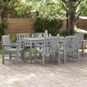 Silla de comedor de jardín. 6 pcs Gris Claro 65.5 x 55.5 x 88cm