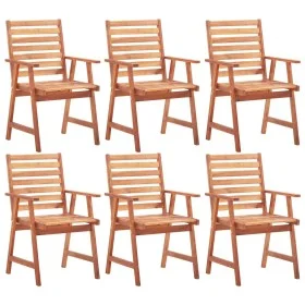 Garden dining chairs 6 pcs solid acacia wood by vidaXL, Garden chairs - Ref: Foro24-3051101, Price: 372,68 €, Discount: %