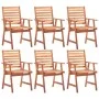 Garten-Esszimmerstühle, 6 Stück, massives Akazienholz von vidaXL, Gartenstühle - Ref: Foro24-3051101, Preis: 398,90 €, Rabatt: %