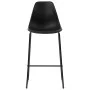 High table and 5 black plastic stools set by vidaXL, Furniture sets for kitchens and dining rooms - Ref: Foro24-279973, Price...