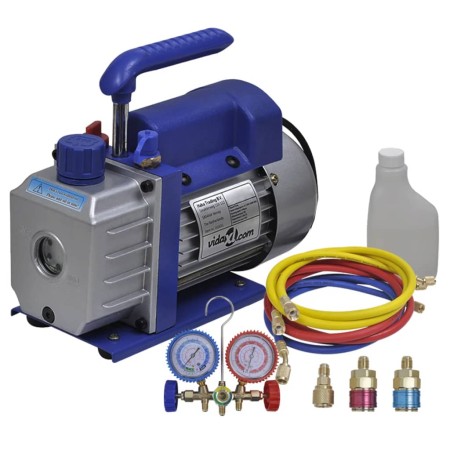 Bomba de vacío una etapa con manómetro colector bidireccional by vidaXL, Air conditioning accessories - Ref: Foro24-3051389, ...