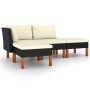 6-piece garden furniture set and black synthetic rattan cushions by vidaXL, Garden sets - Ref: Foro24-3059731, Price: 238,30 ...