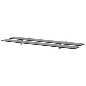 Floating shelves 2 units glass 8 mm 100x10 cm by vidaXL, Shelves and shelves - Ref: Foro24-3051509, Price: 39,20 €, Discount: %