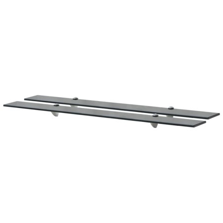 Floating shelves 2 units glass 8 mm 100x10 cm by vidaXL, Shelves and shelves - Ref: Foro24-3051509, Price: 39,20 €, Discount: %
