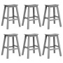 Juego de Bar en el Jardín 6 pcs Gris claro HDPE