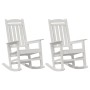 Silla mecedora de jardín 2 pcs 70 x 92 x 108cm Plástico