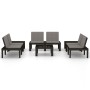 6-piece garden furniture set with gray plastic cushions by vidaXL, Garden sets - Ref: Foro24-3059834, Price: 436,74 €, Discou...