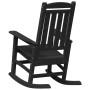 Silla mecedora de jardín 2 pcs Negro 70 x 92 x 108cm Plástico