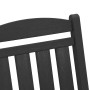 Silla mecedora de jardín 2 pcs Negro 70 x 92 x 108cm Plástico
