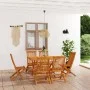 Conjunto de comedor de jardín 7 piezas madera maciza de teca de vidaXL, Conjuntos de jardín - Ref: Foro24-3059602, Precio: 50...