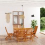 Conjunto de comedor de jardín 7 piezas madera maciza de teca de vidaXL, Conjuntos de jardín - Ref: Foro24-3059602, Precio: 50...