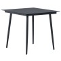 Set de comedor de jardín de 3 piezas PVC ratán negro de vidaXL, Conjuntos de jardín - Ref: Foro24-3060112, Precio: 213,11 €