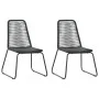 Set de comedor de jardín de 3 piezas PVC ratán negro de vidaXL, Conjuntos de jardín - Ref: Foro24-3060112, Precio: 217,11 €, ...