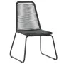 Set de comedor de jardín de 3 piezas PVC ratán negro de vidaXL, Conjuntos de jardín - Ref: Foro24-3060112, Precio: 217,11 €, ...