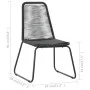 3-teiliges Garten-Ess-Set aus schwarzem PVC-Rattan von vidaXL, Gartensets - Ref: Foro24-3060112, Preis: 217,12 €, Rabatt: %
