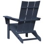 Muebles de lounge para jardín 2 pcs Azul Marino