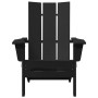 Muebles de lounge para jardín 2 pcs Negro 74.5 x 80.5 x 90cm