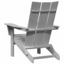 Muebles de lounge para jardín 2 pcs Gris Claro