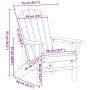 Muebles de lounge para jardín 2 pcs Negro 74 x 82 x 90cm