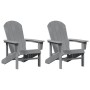 Muebles de lounge para jardín 2 pcs Gris Claro 74 x 82 x 90cm