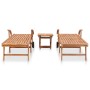 2 sun loungers with solid teak wood table by vidaXL, Loungers - Ref: Foro24-3051437, Price: 525,25 €, Discount: %