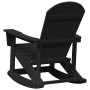 Sillas mecedoras Adirondack 2 pcs Negro HDPE