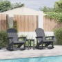 Sillas mecedoras Adirondack 2 pcs Gris claro HDPE