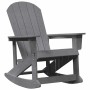 Sillas mecedoras Adirondack 2 pcs Gris claro HDPE