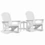 Conjunto de Sofás de Jardín 3 pcs HDPE