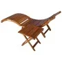 Garden lounger with table and cushion made of solid acacia wood. by vidaXL, Loungers - Ref: Foro24-3061601, Price: 190,09 €, ...