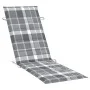 Garden lounger with table and cushion made of solid acacia wood. by vidaXL, Loungers - Ref: Foro24-3061601, Price: 190,09 €, ...