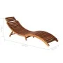 Garden lounger with table and cushion made of solid acacia wood. by vidaXL, Loungers - Ref: Foro24-3061601, Price: 190,09 €, ...