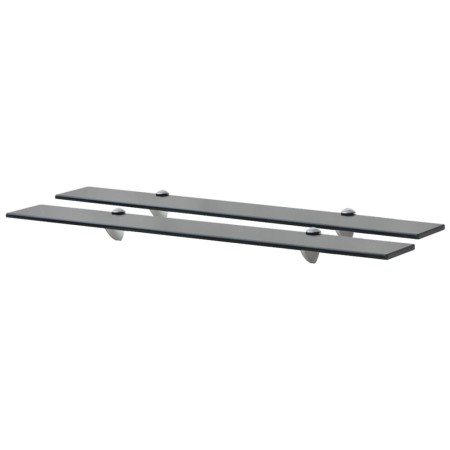 Schwebende Regale 2 Einheiten Glas 8 mm 80x10 cm von vidaXL, Regale und Regale - Ref: Foro24-3051507, Preis: 35,62 €, Rabatt: %