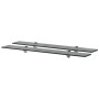 Floating shelves 2 units glass 8 mm 80x10 cm by vidaXL, Shelves and shelves - Ref: Foro24-3051507, Price: 35,62 €, Discount: %