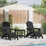 Muebles de lounge para jardín 2 pcs Negro 74 x 82 x 90cm