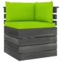 Corner sofa made of garden pallets with pine wood cushions by vidaXL, Modular outdoor sofas - Ref: Foro24-3061658, Price: 113...