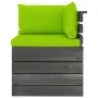 Corner sofa made of garden pallets with pine wood cushions by vidaXL, Modular outdoor sofas - Ref: Foro24-3061658, Price: 113...