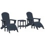 Muebles de lounge para jardín 3 pcs Azul Marino 38 x 38 x 46cm en Sillas de jardín | Comprar online en Foro24