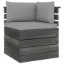 Corner pallet garden sofa with pine wood cushions by vidaXL, Modular outdoor sofas - Ref: Foro24-3061648, Price: 112,57 €, Di...